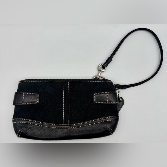 Coach Black SOHO Wristlet with Silver Accents | Very Good Condition - Picture 3 of 14